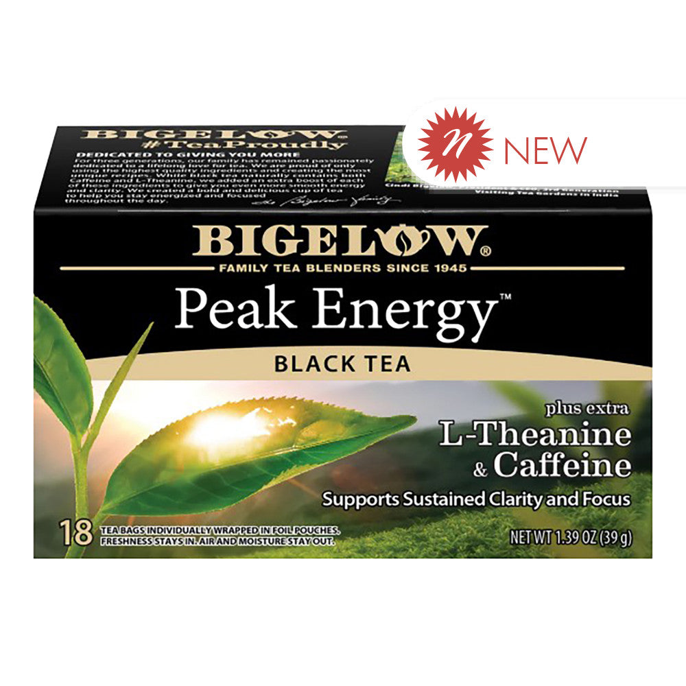 Wholesale Bigelow - Peak Energy&Caffe Black Tea - 18Ct - Pk6- Bulk
