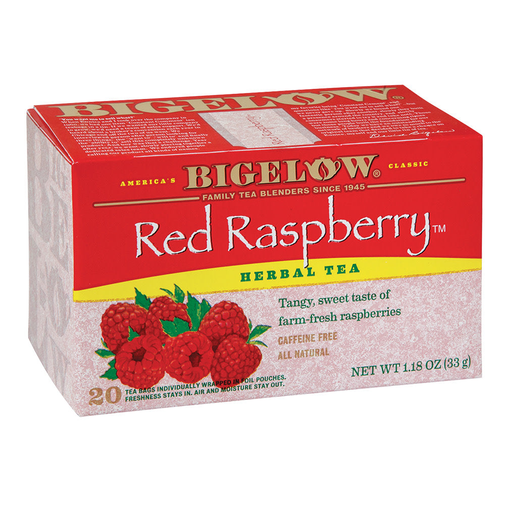 Bigelow Red Raspberry Herbal Tea 20 Ct Box
