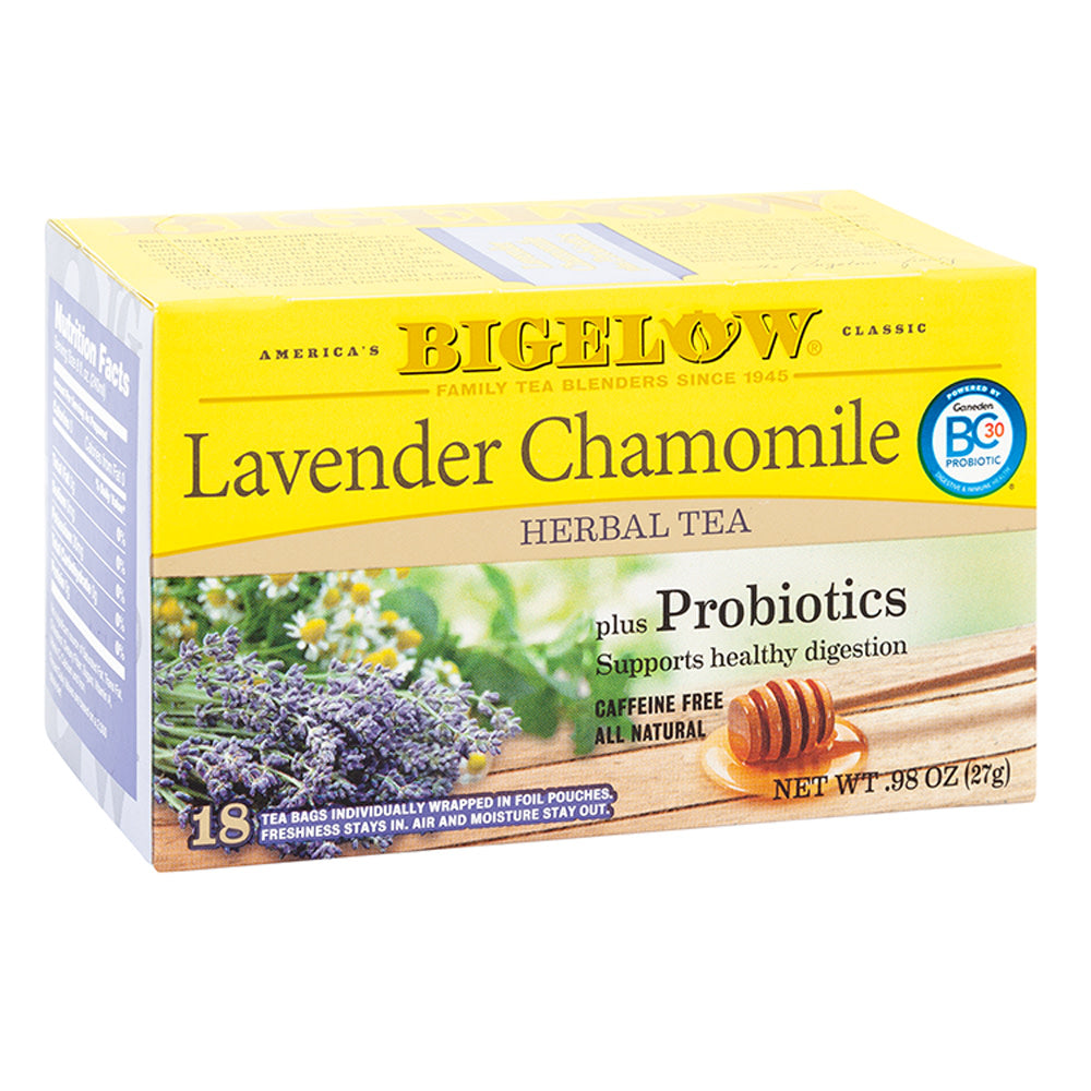 Bigelow Lavender Chamomile Tea With Probiotics 18 Ct Box