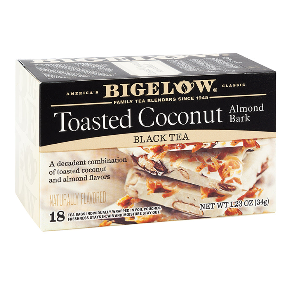 Bigelow Toasted Coconut Almond Bark Black Tea 18 Ct Box