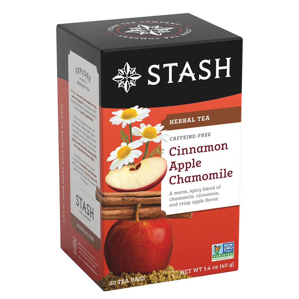 Wholesale Stash Apple Cinnamon Caffeine Free Herbal Tea 20 Ct Box-6ct Case Bulk