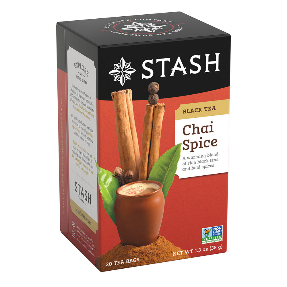 Wholesale Stash Chai Spice Black Tea 20 Ct Box-6ct Case Bulk