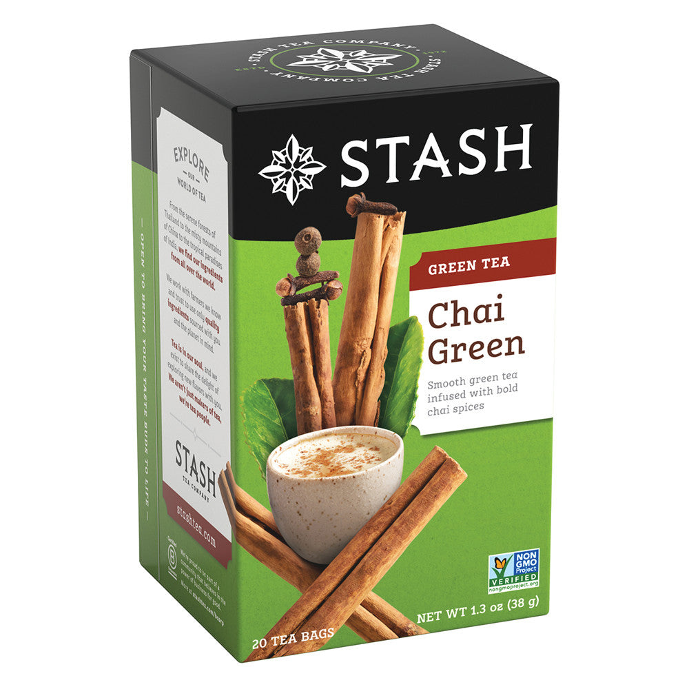 Wholesale Stash Premium Chai Green Tea 20 Ct Box-6ct Case Bulk