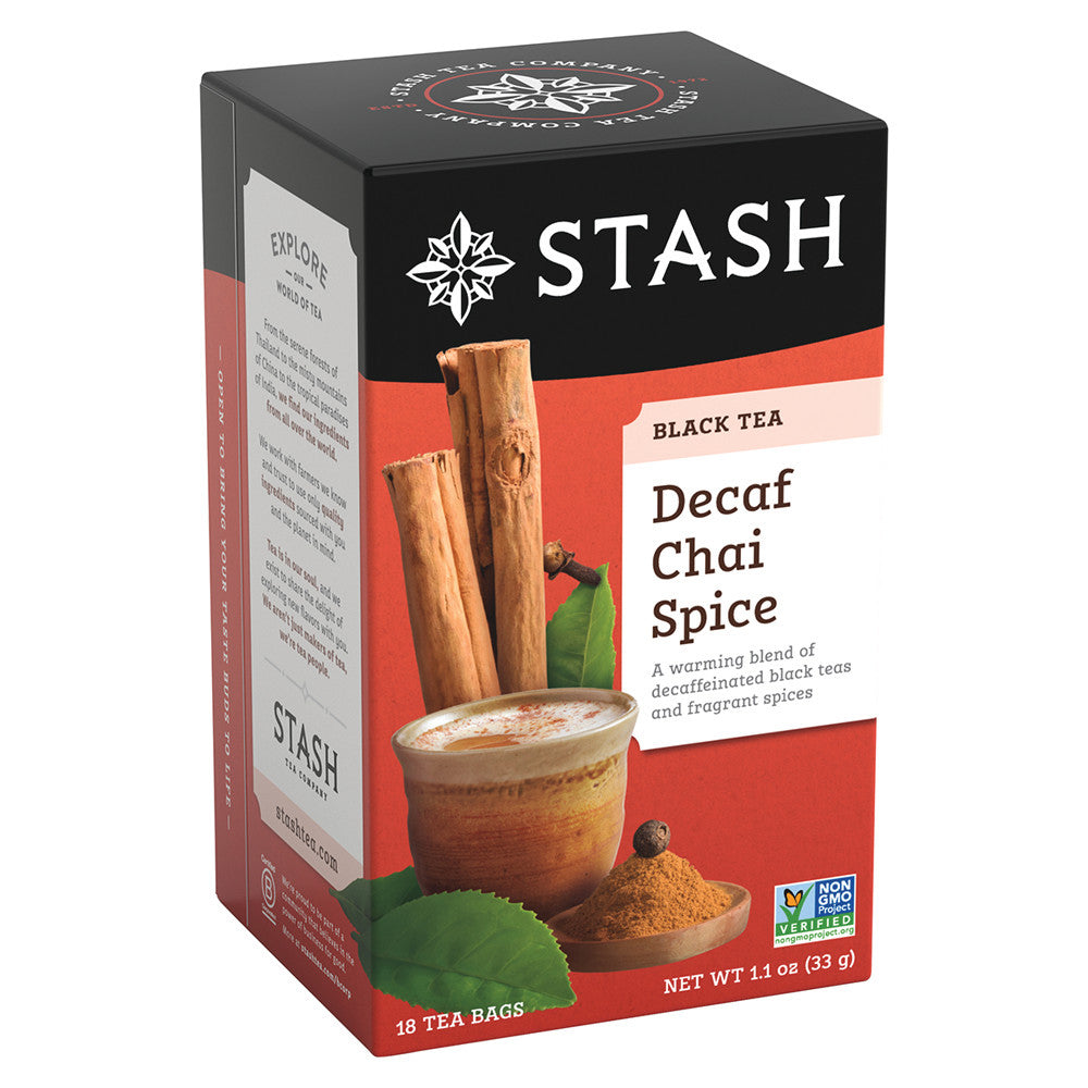 Wholesale Stash Decaf Chai Spice Tea 18 Ct Box-6ct Case Bulk