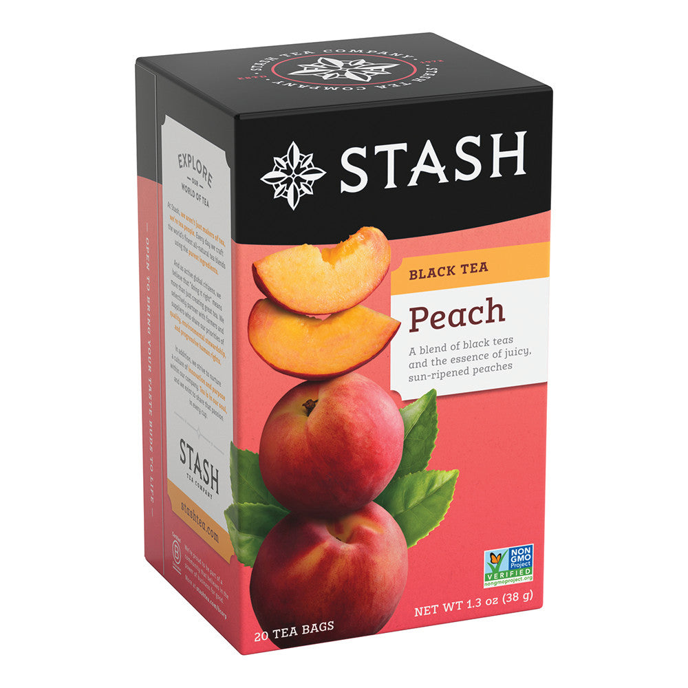 Wholesale Stash Peach Black Tea 20 Ct Box-6ct Case Bulk