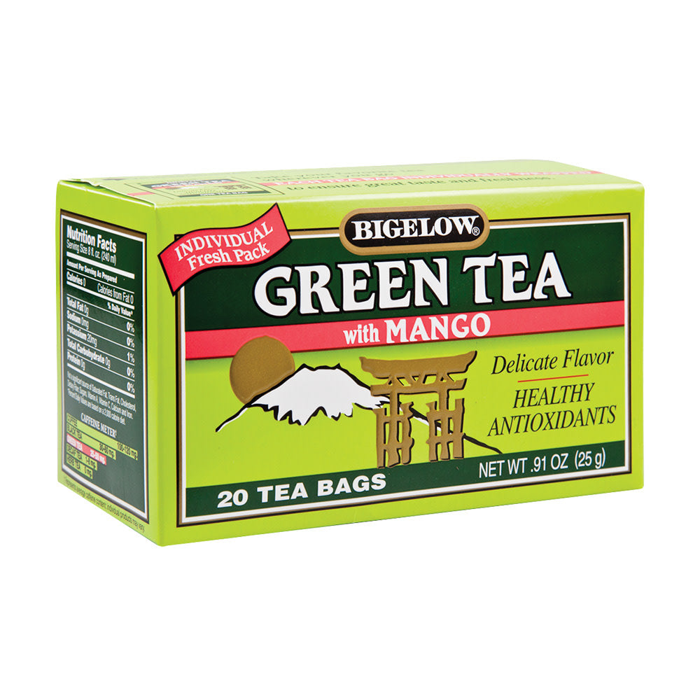 Wholesale Bigelow Green Tea With Mango 20 Ct Box-6ct Case Bulk