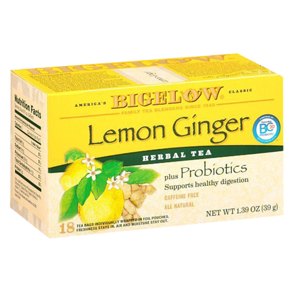 Wholesale Bigelow Lemon Ginger Herbal Tea 18 Ct Box- Bulk