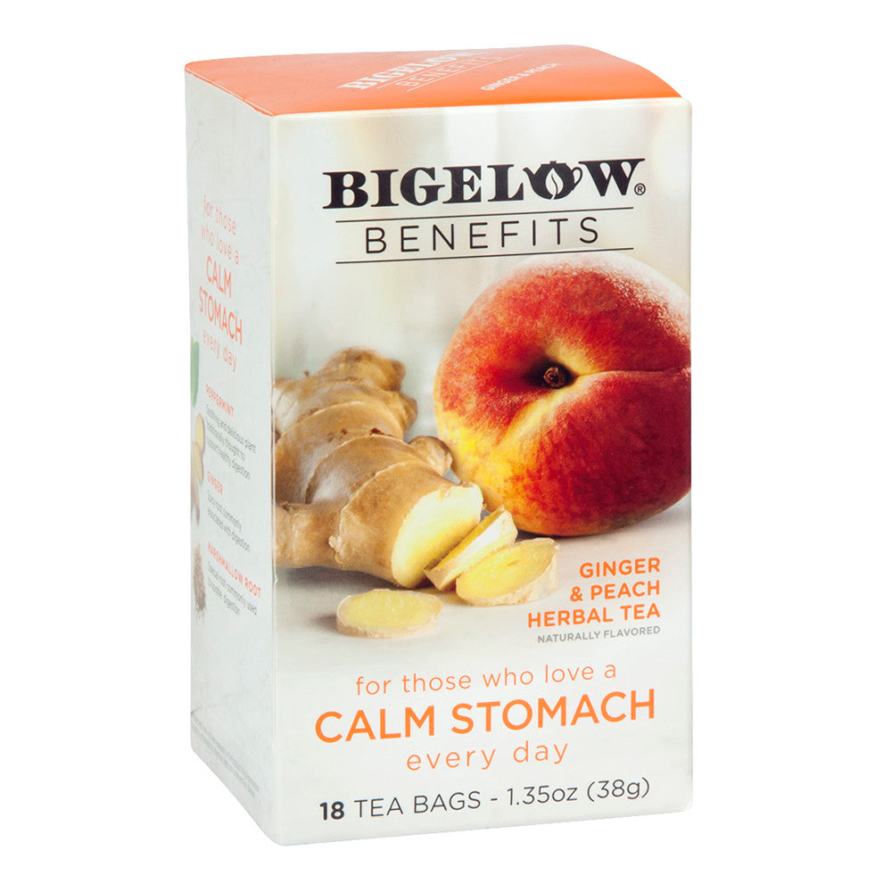 Bigelow Benefits Ginger Peach Tea 18 Ct Box