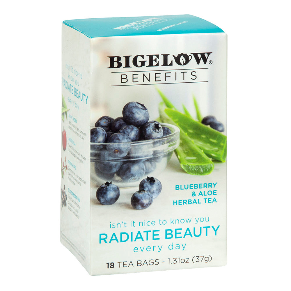 Wholesale Bigelow Benefits Blueberry Aloe Tea 18 Ct Box- Bulk