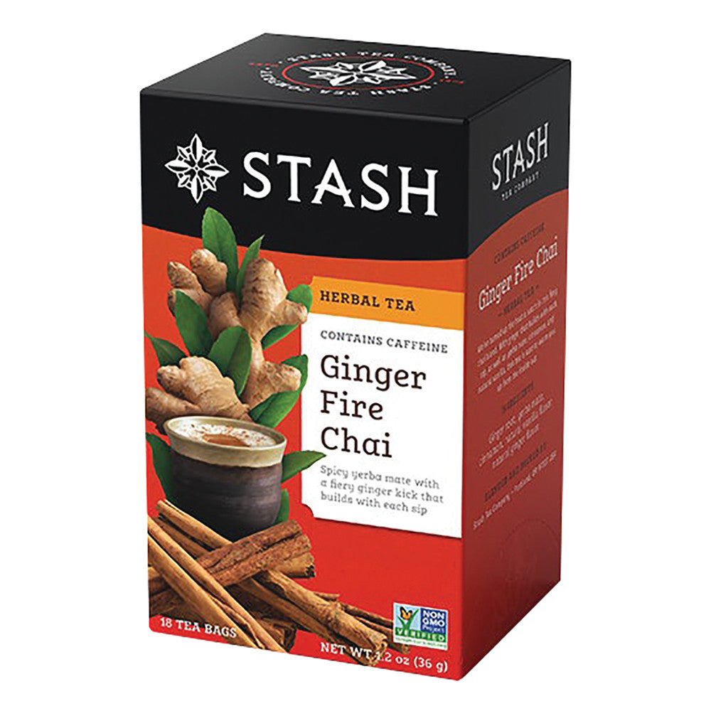 Wholesale Stash Ginger Fire Chai Herbal Tea 18 Pc Box-6ct Case Bulk