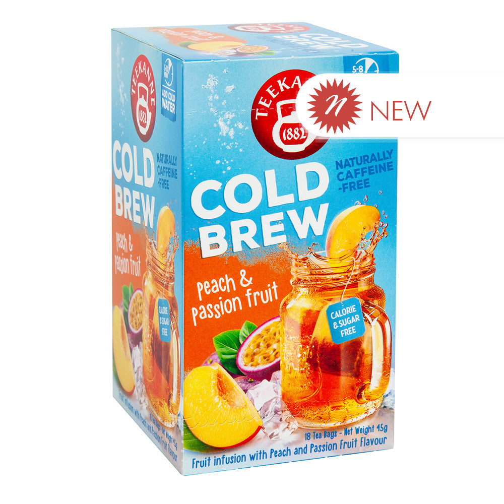 Wholesale Teekanne Coldbrew Peach Passion Fruit Teabags 18 Ct Box- Bulk