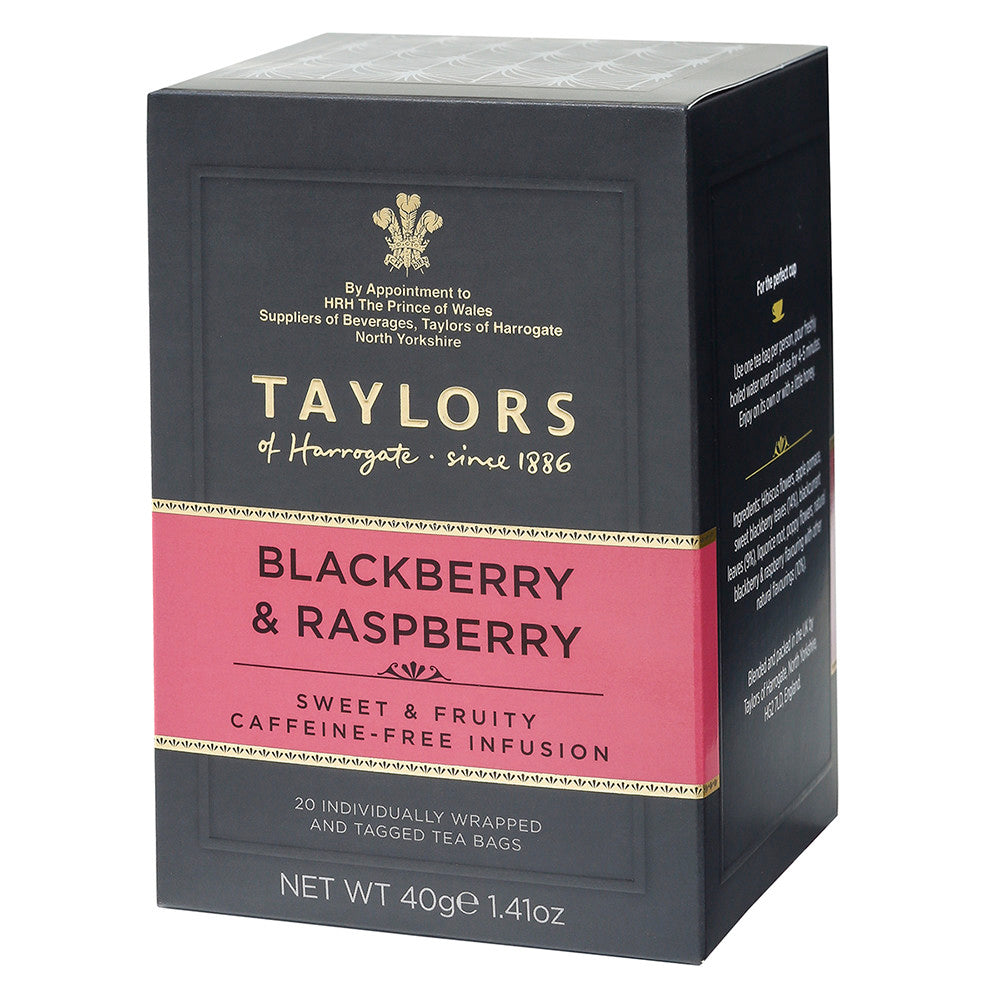 Wholesale Taylors Of Harrogate Blackberry And Raspberry Tea 20 Ct Box-6ct Case Bulk