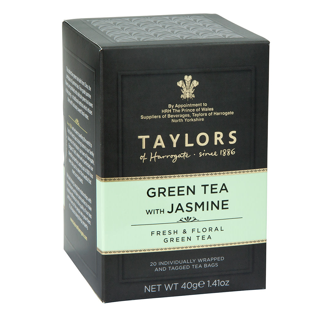 Wholesale Taylors Of Harrogate Green Tea With Jasmine Tea 1.41 Oz 20 Ct Box-6ct Case Bulk