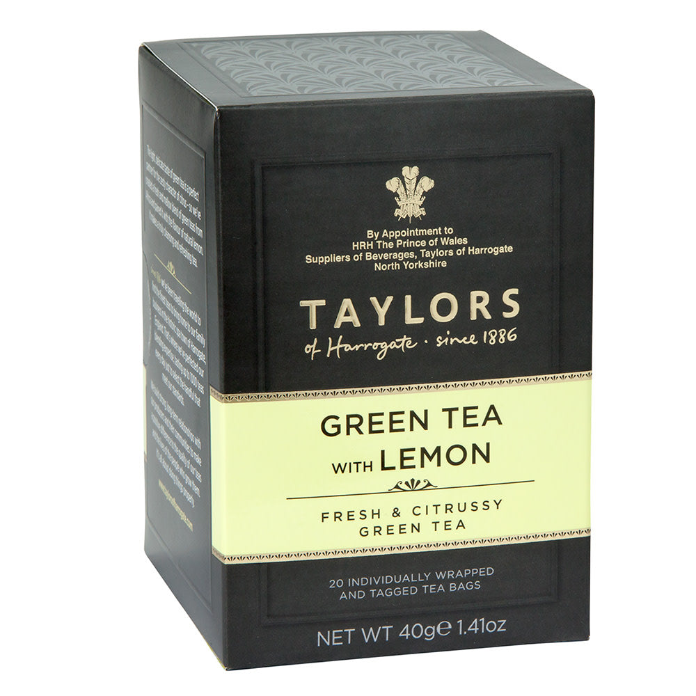 Wholesale Taylors Of Harrogate Green Tea With Lemon Tea 1.41 Oz 20 Ct Box-6ct Case Bulk