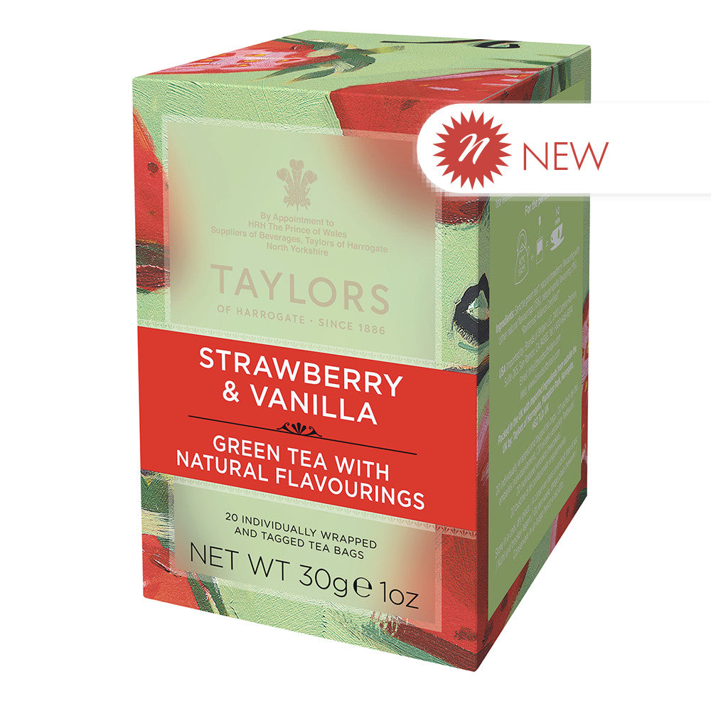 Wholesale Taylors Of Harrogate - Strawberry &Van Green Tea - 20Ct- Bulk