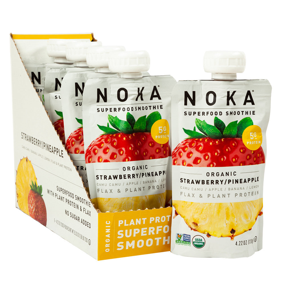 Wholesale Noka Superfood Smoothie Organic Strawberry Pineapple 4.22 Oz- Bulk