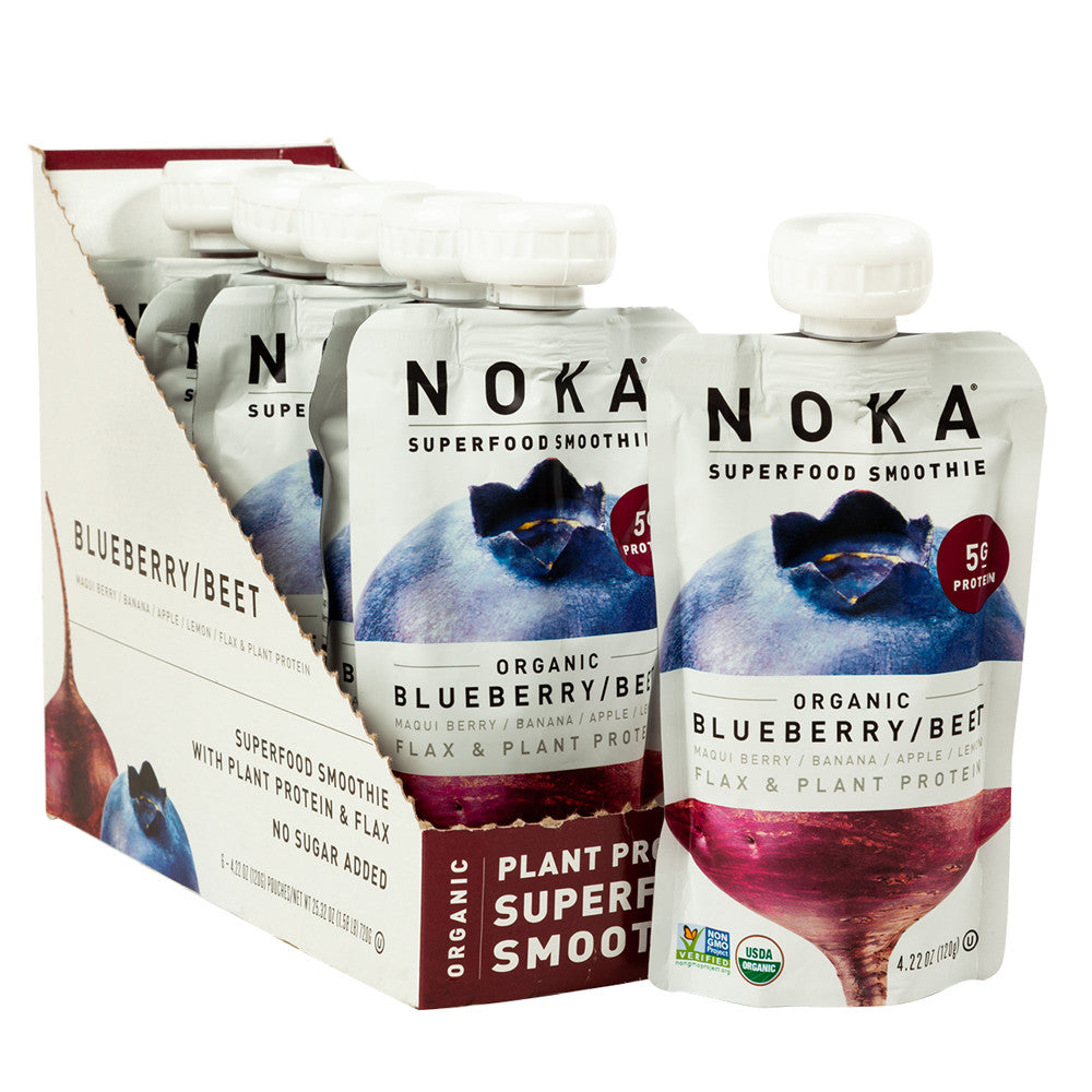 Wholesale Noka Superfood Smoothie Organic Blueberry Beet 4.22 Oz- Bulk