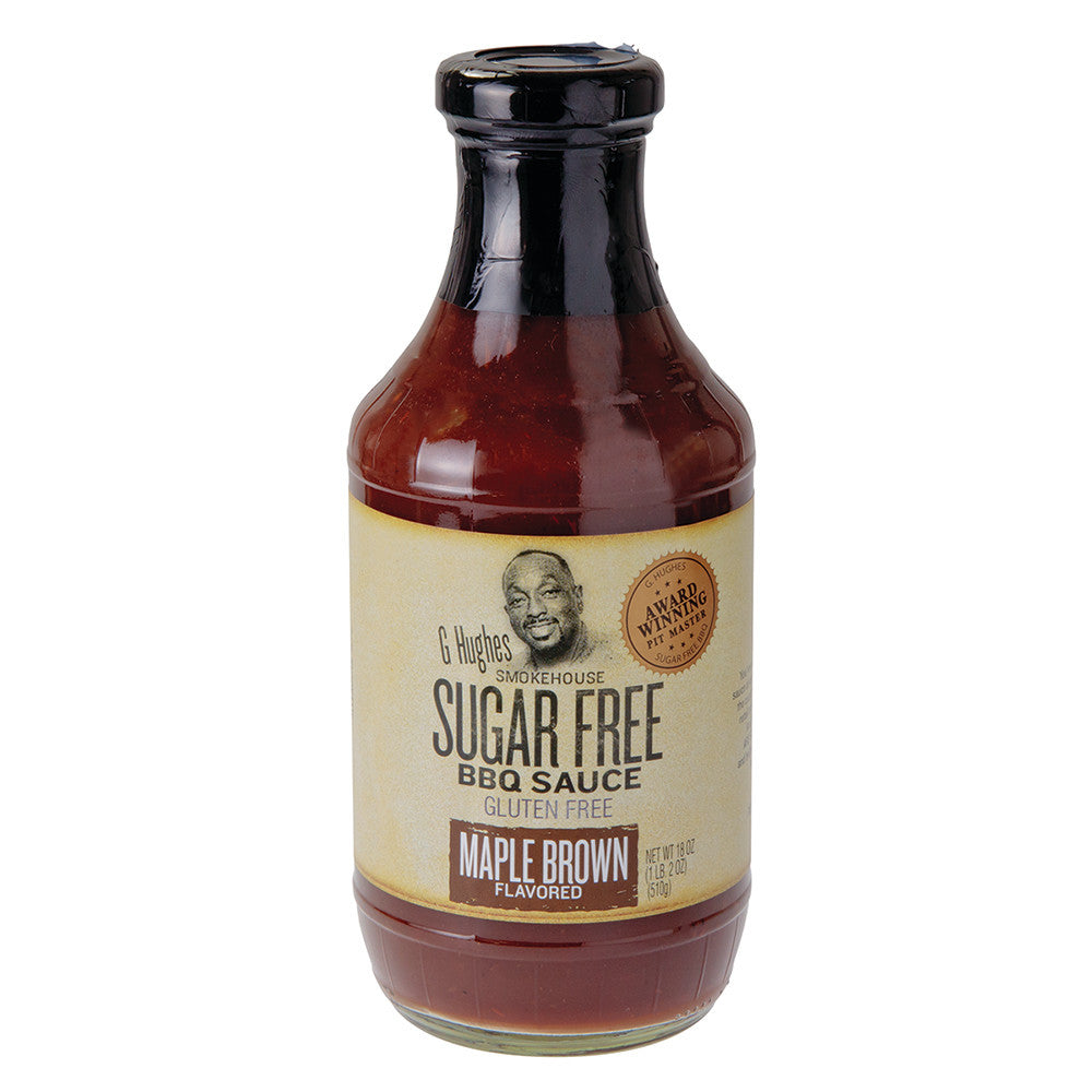 Wholesale G Hughes Sugar Free Maple Brown Bbq Sauce 18 Oz Bottle-6ct Case Bulk