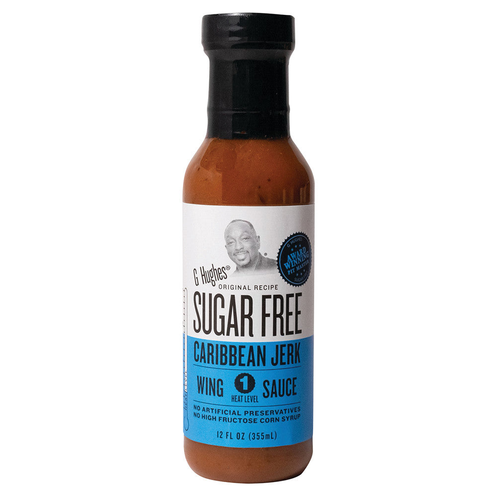 Wholesale G Hughes Sugar Free Caribbean Jerk Wing Sauce 12 Oz Bottle-6ct Case Bulk