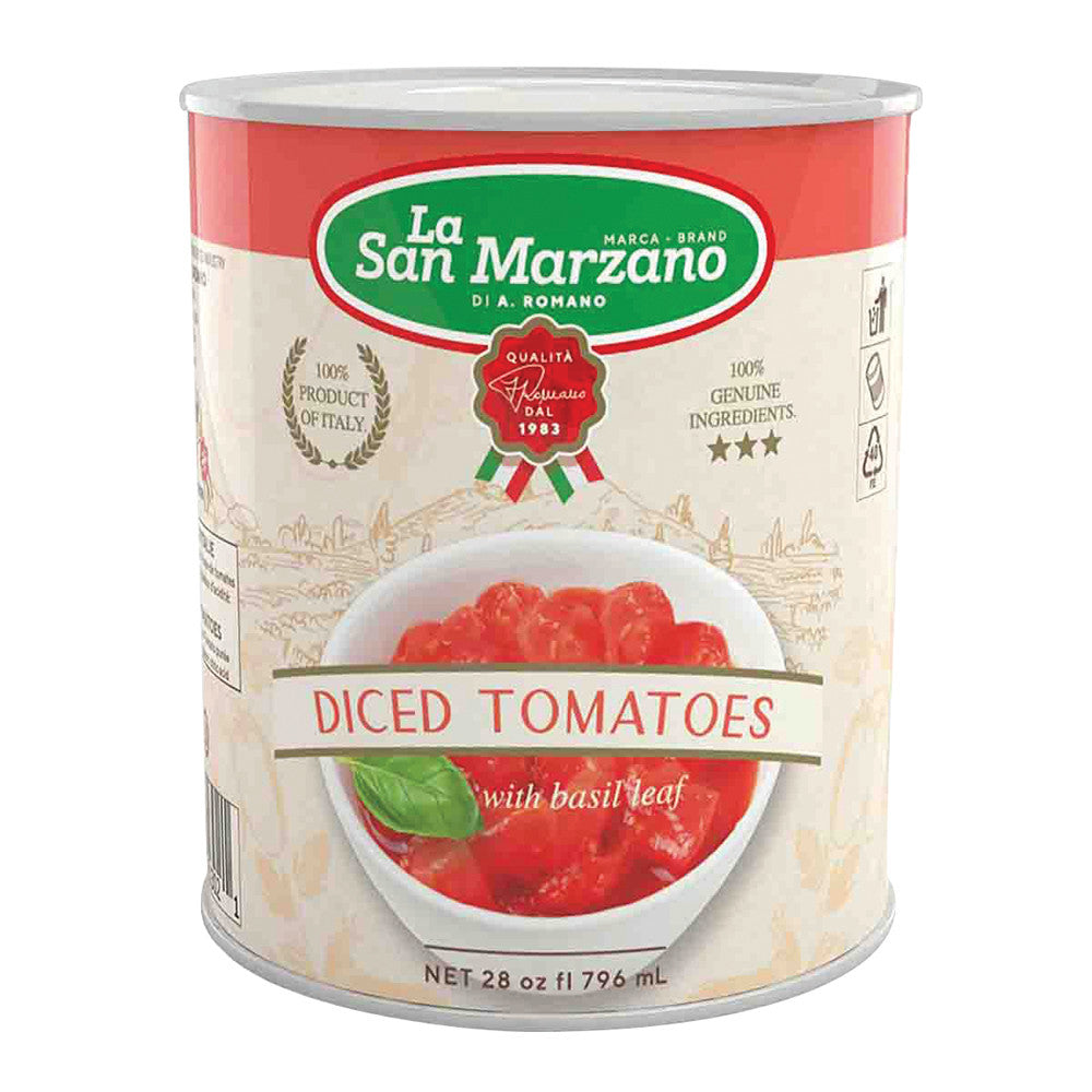 Wholesale La San Marzano Canned Diced Tomatoes 28 Oz Can-6ct Case Bulk