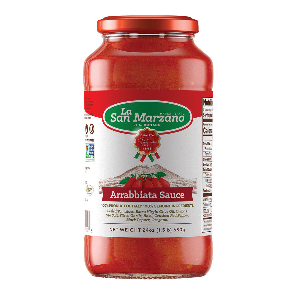 Wholesale La San Marzano Arrabbiata Sauce 24 Oz Jar-6ct Case Bulk