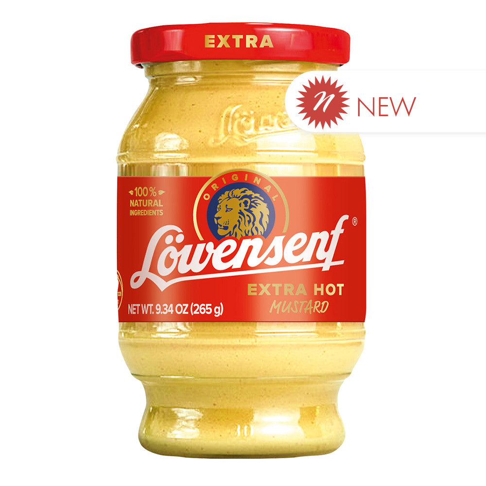 Wholesale Lowensenf Extra Hot Mustard 9.34 Oz Jar- Bulk
