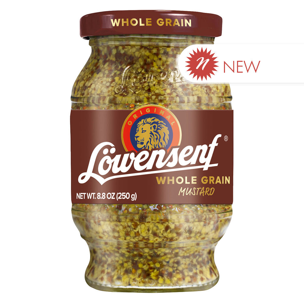 Wholesale Lowensenf Whole Grain Mustard 8.8 Oz Jar- Bulk
