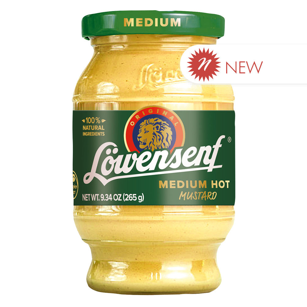 Wholesale Lowensenf Medium Hot Mustard 9.34 Oz Jar- Bulk