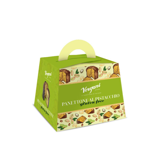 Vergani Gluten free Pistachio Panettone Box 600 GR