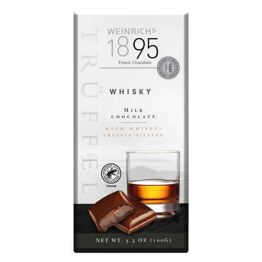 Wholesale Weinrich’S 1895 Whiskey Truffle Milk Chocolate Bar 3.5 Oz- Bulk