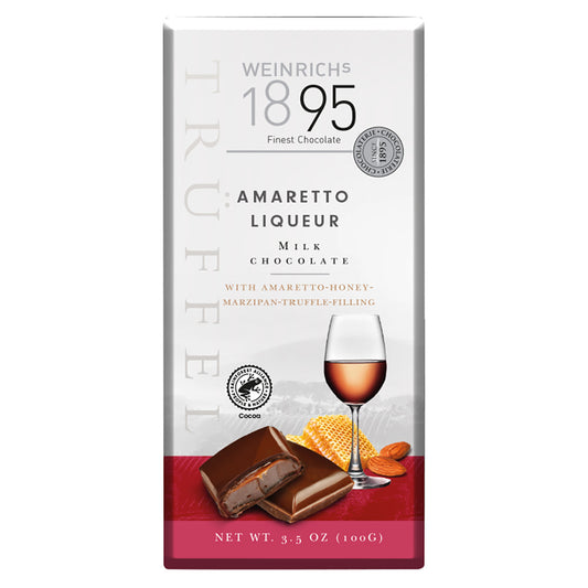 Wholesale Weinrich’S 1895 Amaretto Honey Marzipan Liqueur Truffle Milk Chocolate Bar 3.5 Oz- Bulk