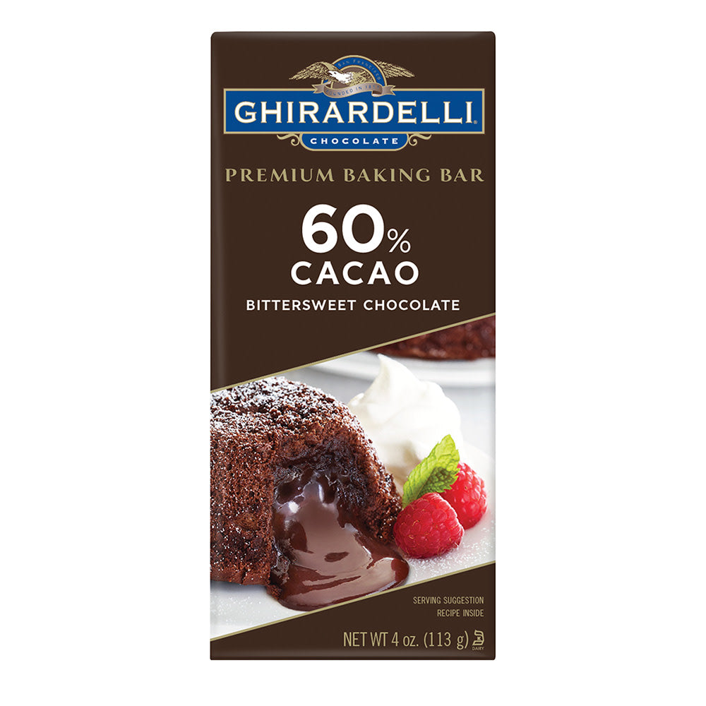 Wholesale Ghirardelli Bittersweet Baking 4 Oz Bar-12ct Case Bulk