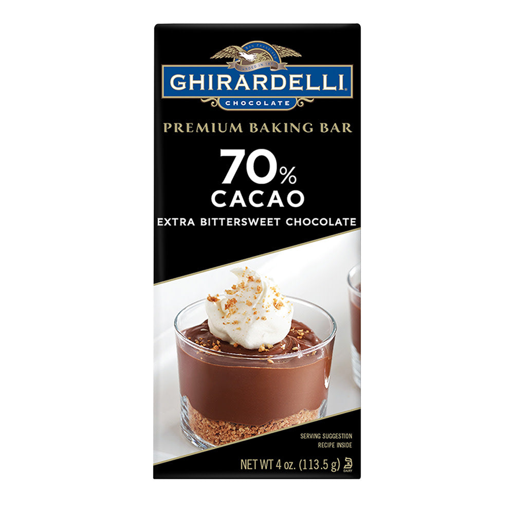 Wholesale Ghirardelli 70% Cacao Baking 4 Oz Bar-12ct Case Bulk