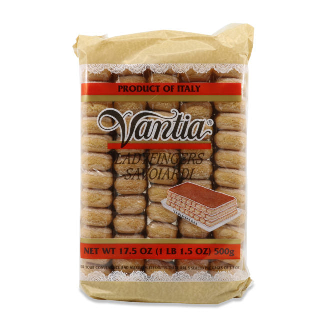 Wholesale Vantia Plain Savoiardi Cookie 500 GR-10ct Case Bulk