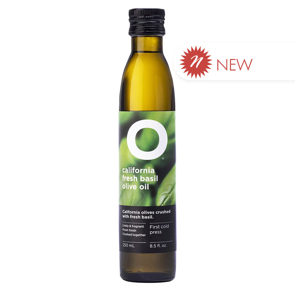 O California Fresh Basil Olive Oil 8.5 Oz Bottle