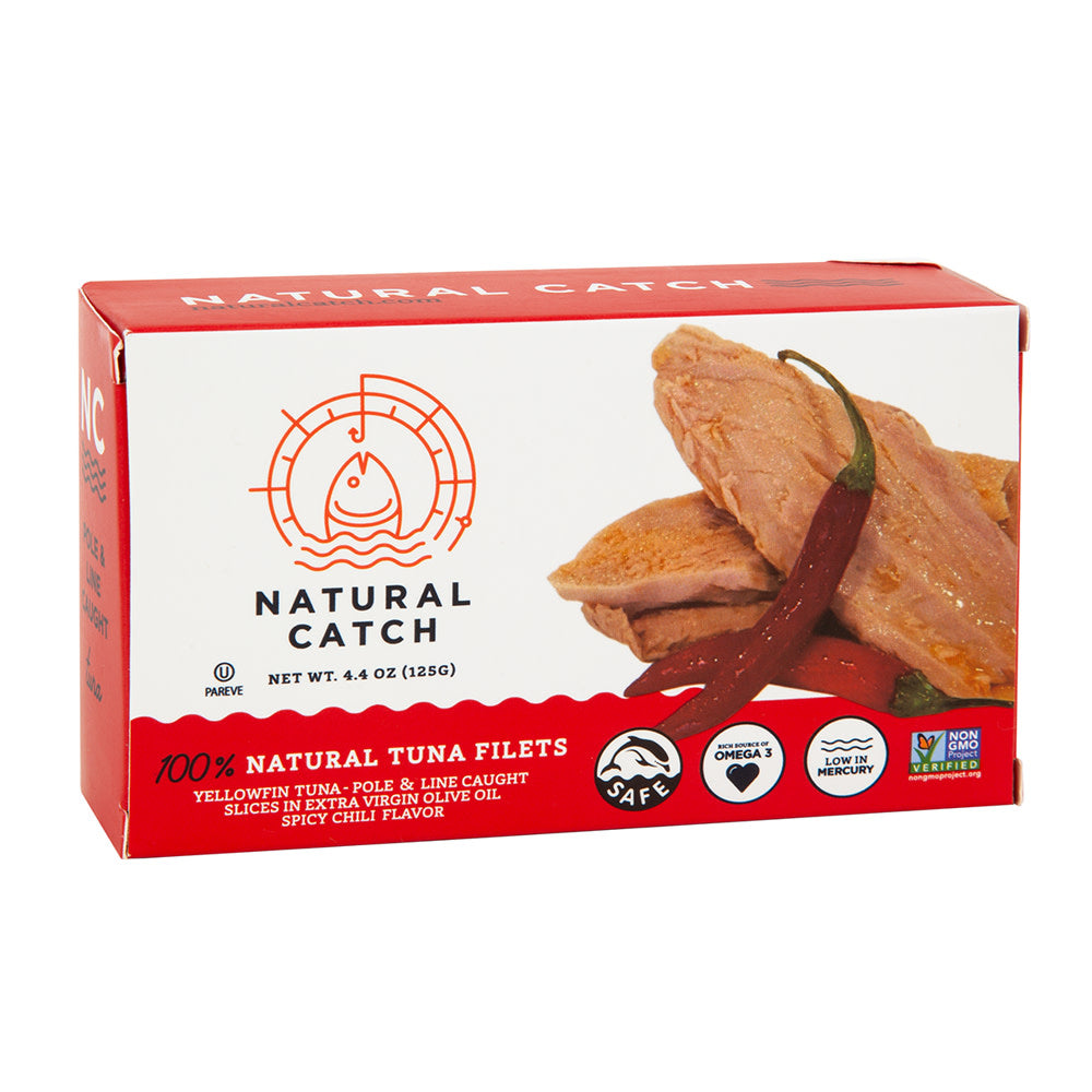 Wholesale Natural Catch Evoo Spicy Chili Yellowfin Tuna 4.4 Oz Box- Bulk
