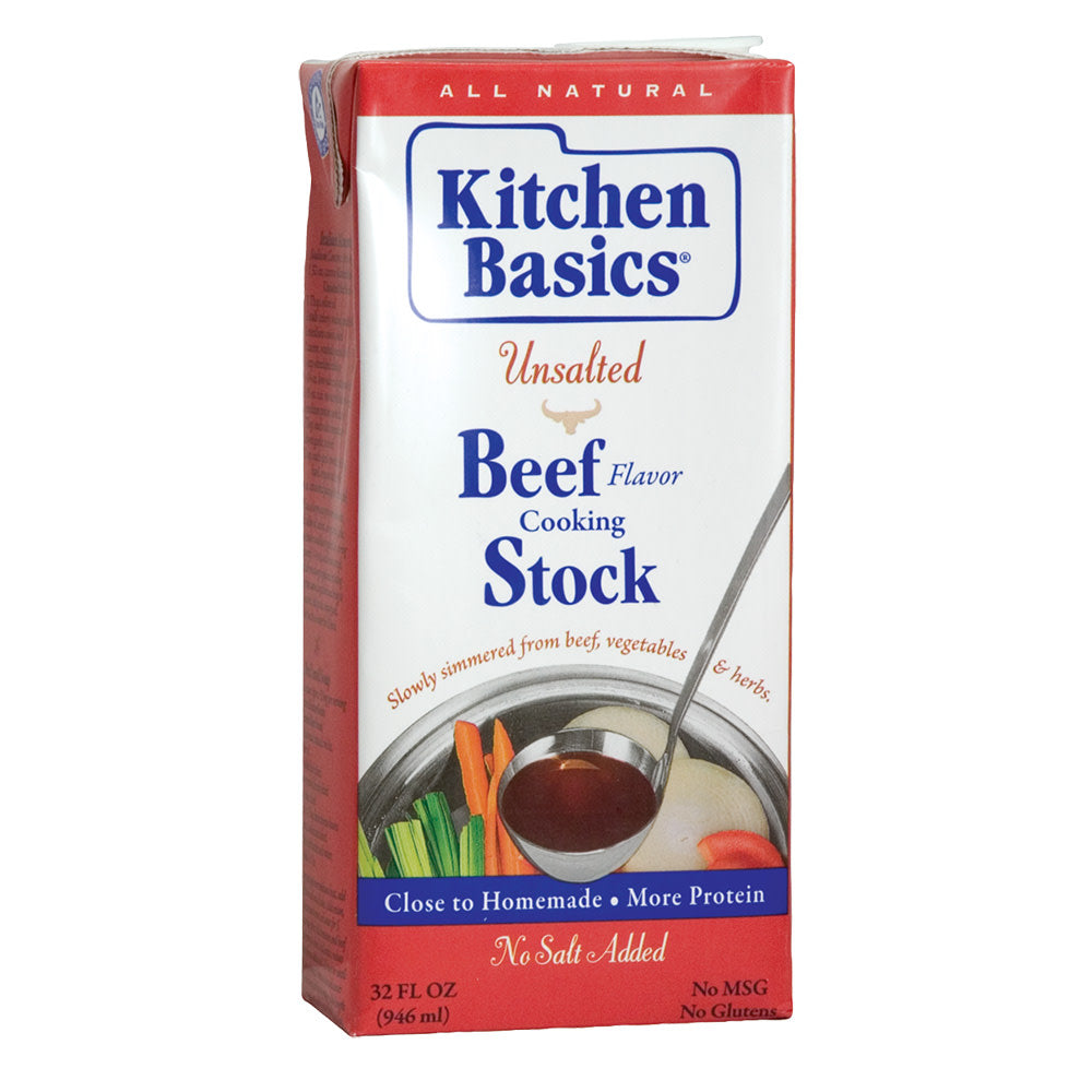 Wholesale Kitchen Basics Unsalted Beef Stock 32 Oz- Bulk