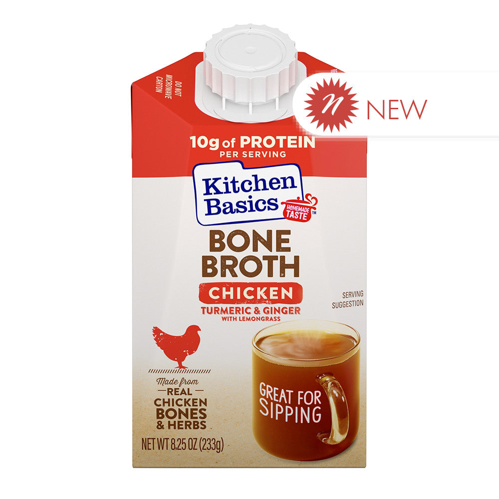 Wholesale Kitchen Basics - Bone Broth Chkn/Turm/Gng - 8.25Oz- Bulk