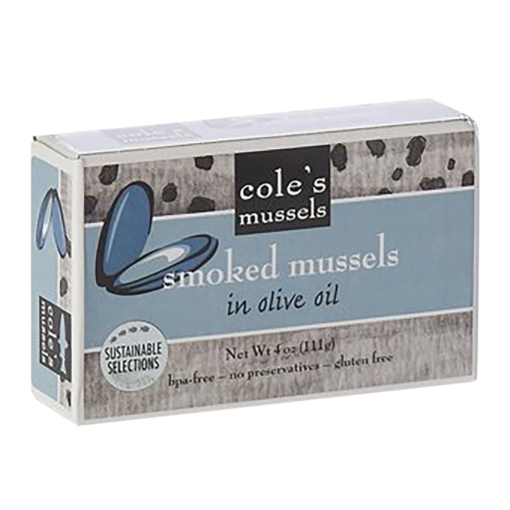 Wholesale Cole'S Smoked Mussels In Olive Oil 4 Oz- Bulk