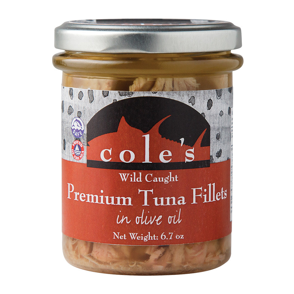 Cole'S Wild Tuna Fillets In Olive Oil 6.7 Oz Jar