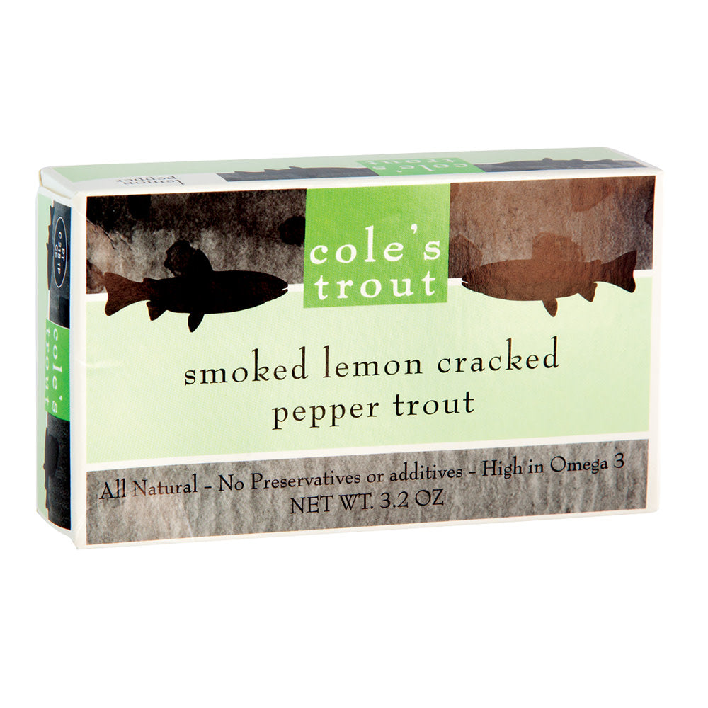 Wholesale Cole'S Smoked Lemon Cracked Pepper Trout 3.2 Oz Box- Bulk