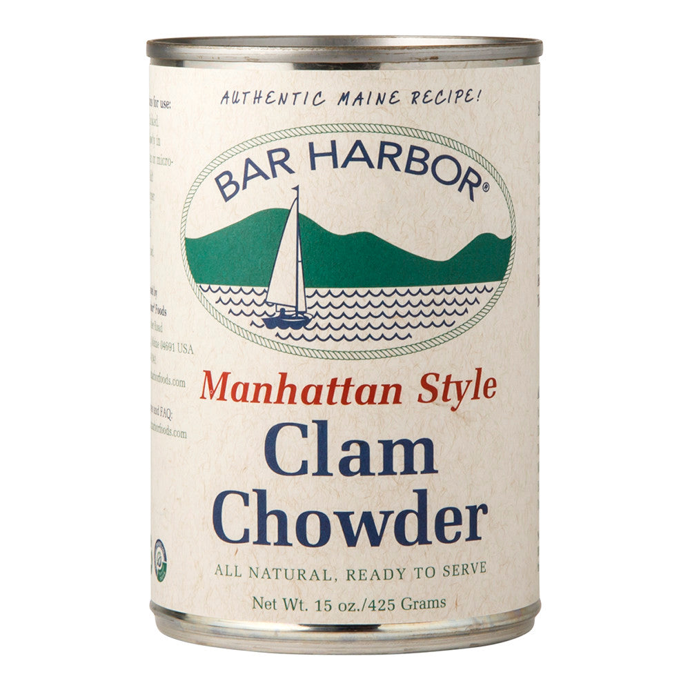 Wholesale Bar Harbor Manhattan Style Clam Chowder Soup 15 Oz Can-6ct Case Bulk