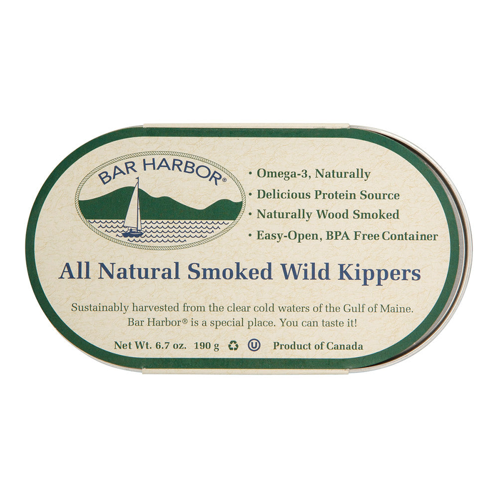 Wholesale Bar Harbor All Natural Smoked Wild Kippers 6.7 Oz Can-12ct Case Bulk