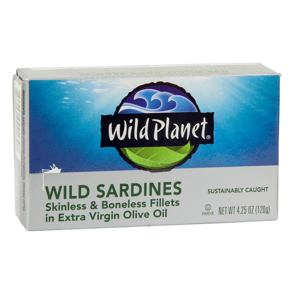Wholesale Wild Planet Skinless And Boneless Wild Sardines In Extra Virgin Olive Oil 4.25 Oz- Bulk