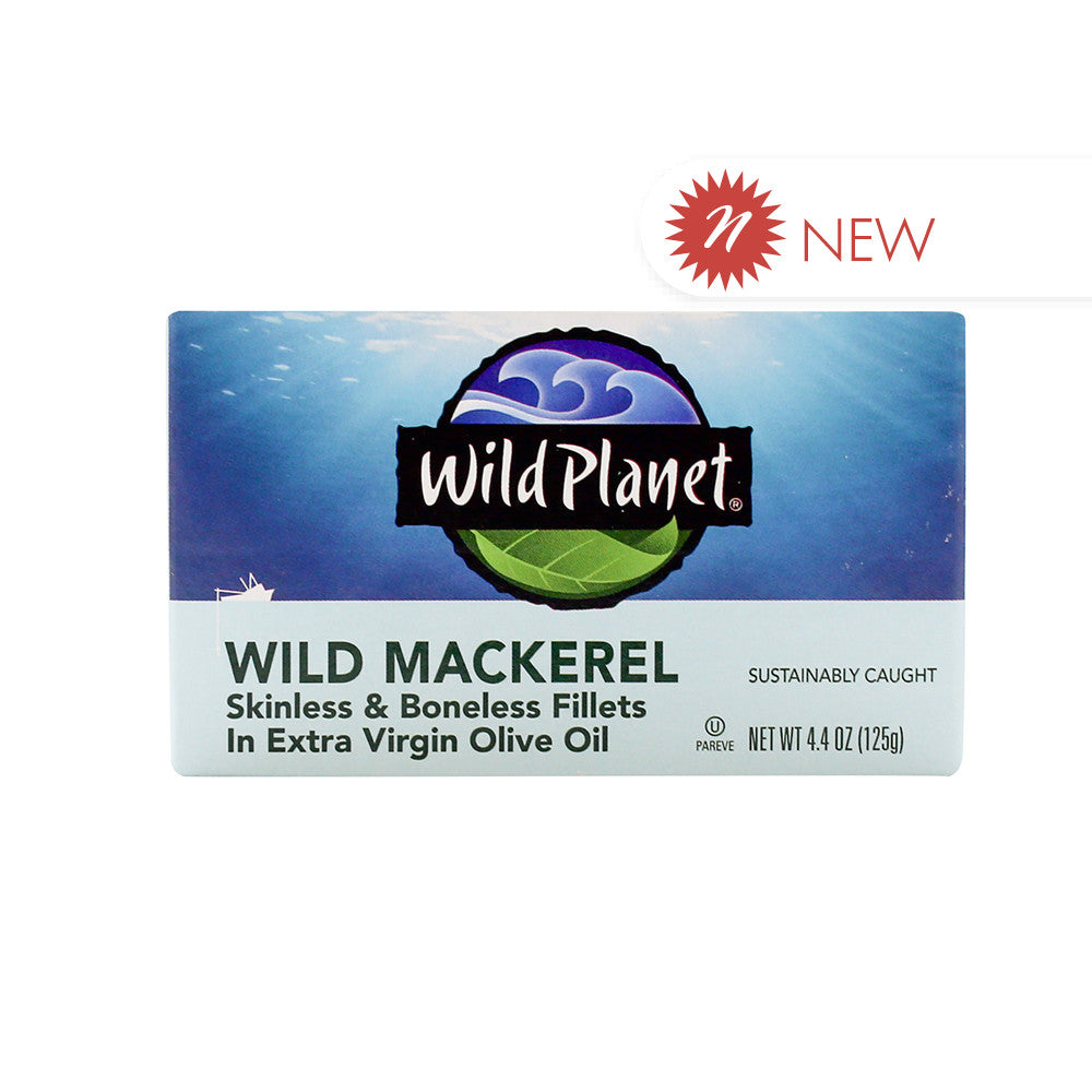 Wholesale Wild Planet Boneless And Skinless Mackerel Fillets In Extra Virgin Olive Oil 4.4 Oz- Bulk