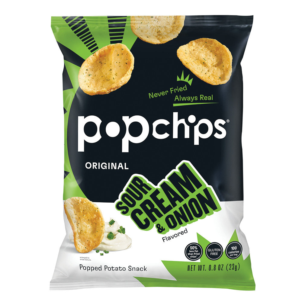 Wholesale Popchips Sour Cream & Onion 0.8 Oz Pouch-24ct Case Bulk