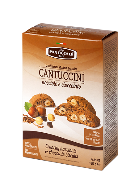Wholesale Pan Ducale Hazelnut and Chocolate Cantuccini Biscotti 6 oz- Bulk