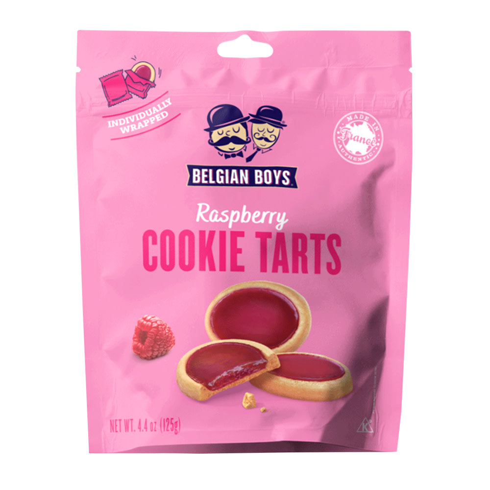 Belgian Boys Raspberry Cookie Tart 4.4 Oz Pouch