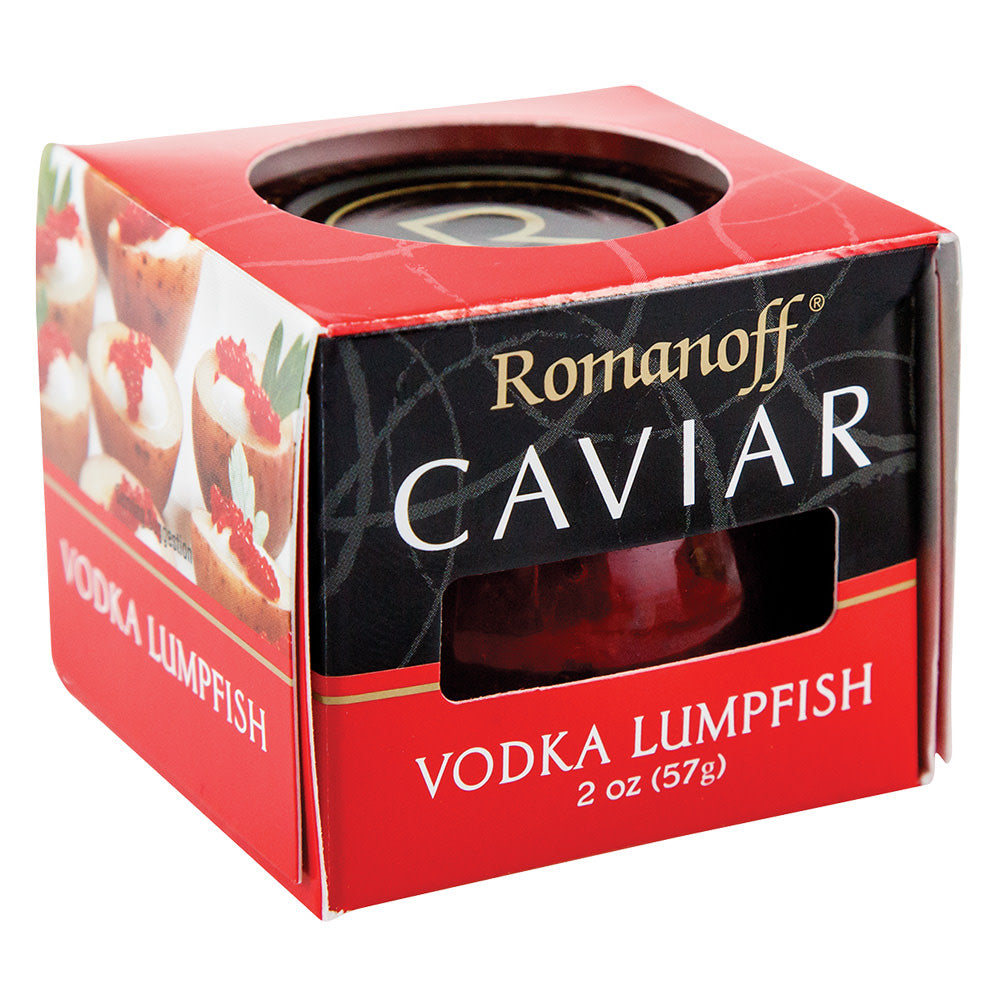 Wholesale Romanoff Red Vodka Lumpfish Caviar 2 Oz- Bulk