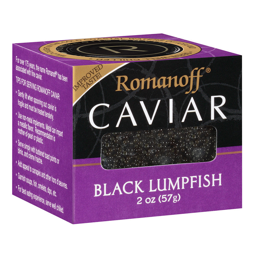 Wholesale Romanoff Black Lumpfish Caviar 2 Oz- Bulk